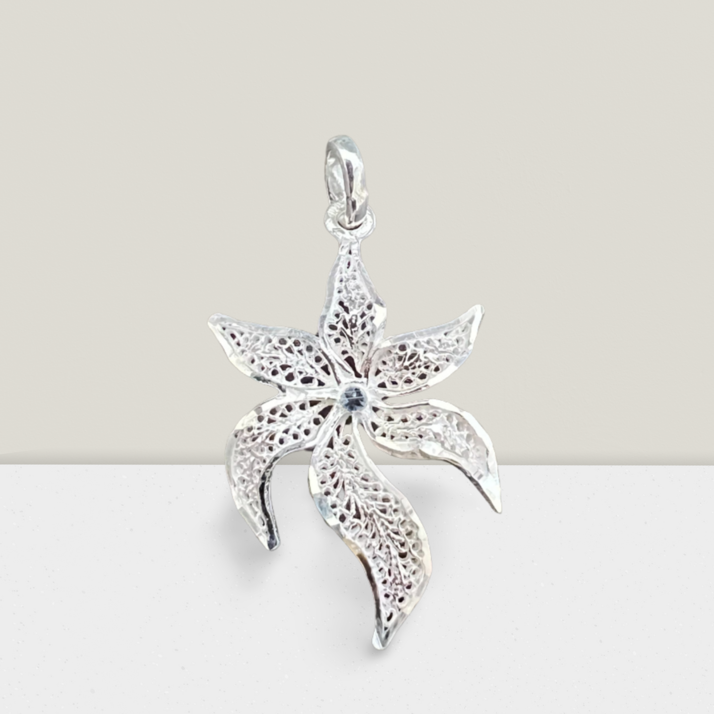 Pendentif ylang design argent 925