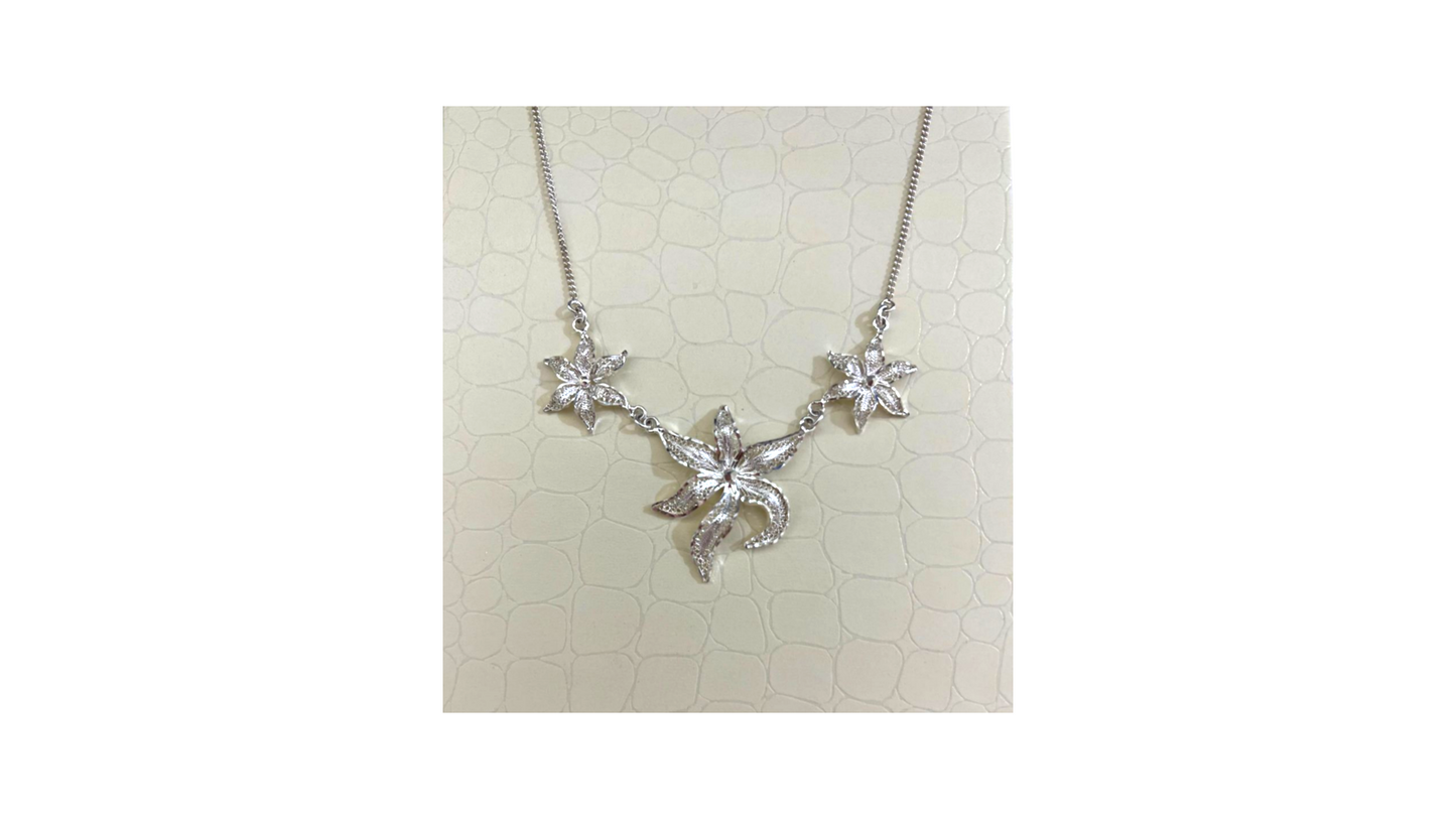 collier 3 ylang en argent 925