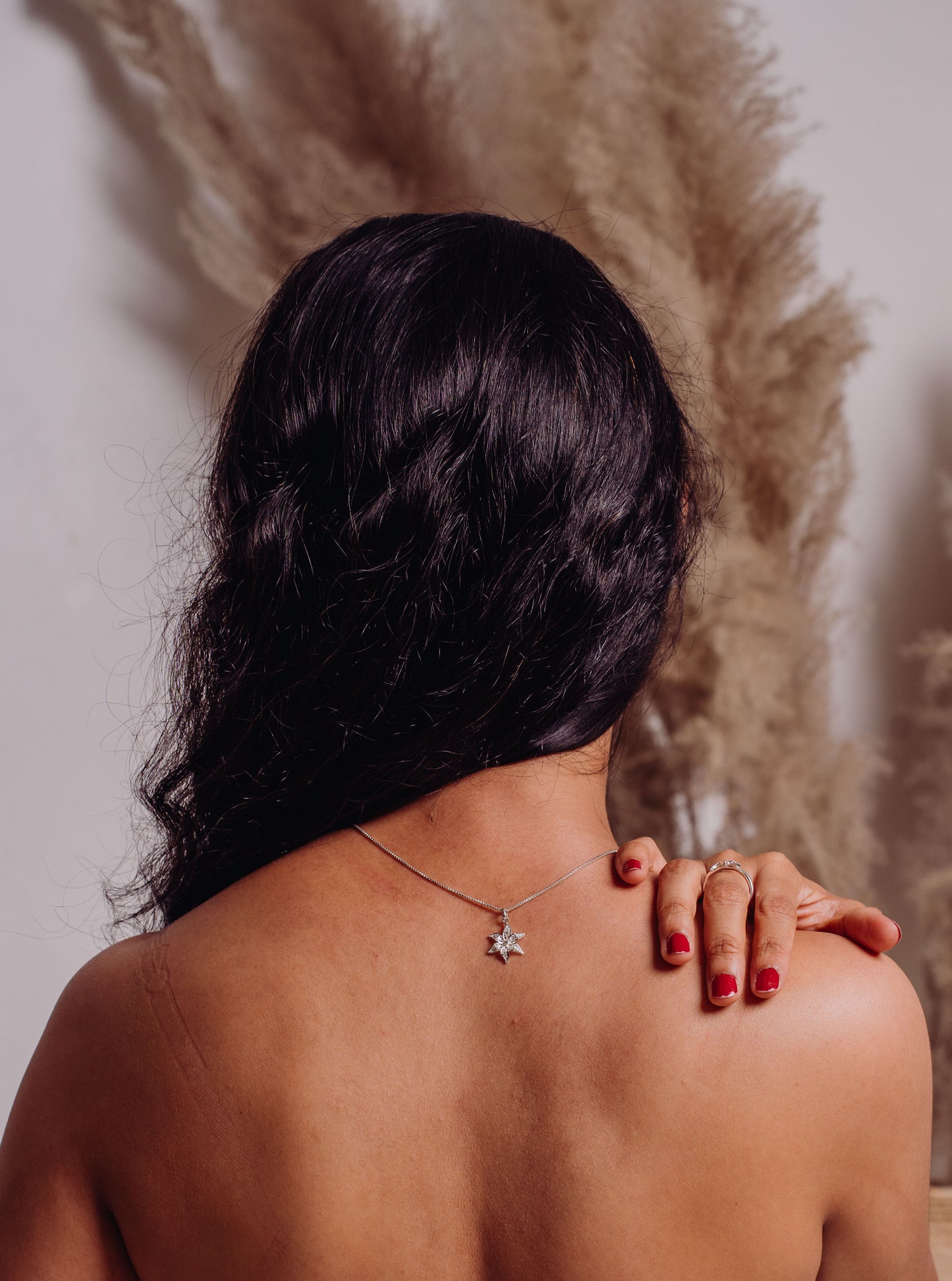 chaine et pendentif (ylang) argent 925