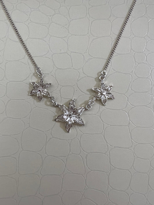 collier 3 ylangs classique en argent 925